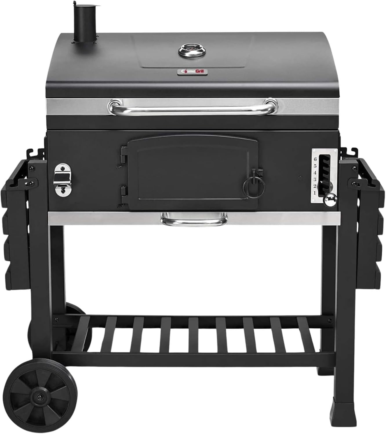 XXL Charcoal BBQ Smoker Grill with Thermometer, Warming Rack & Cover