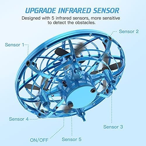 UFO Mini Drone for Kids with Hand Control, Gesture Sensor & LED Lights