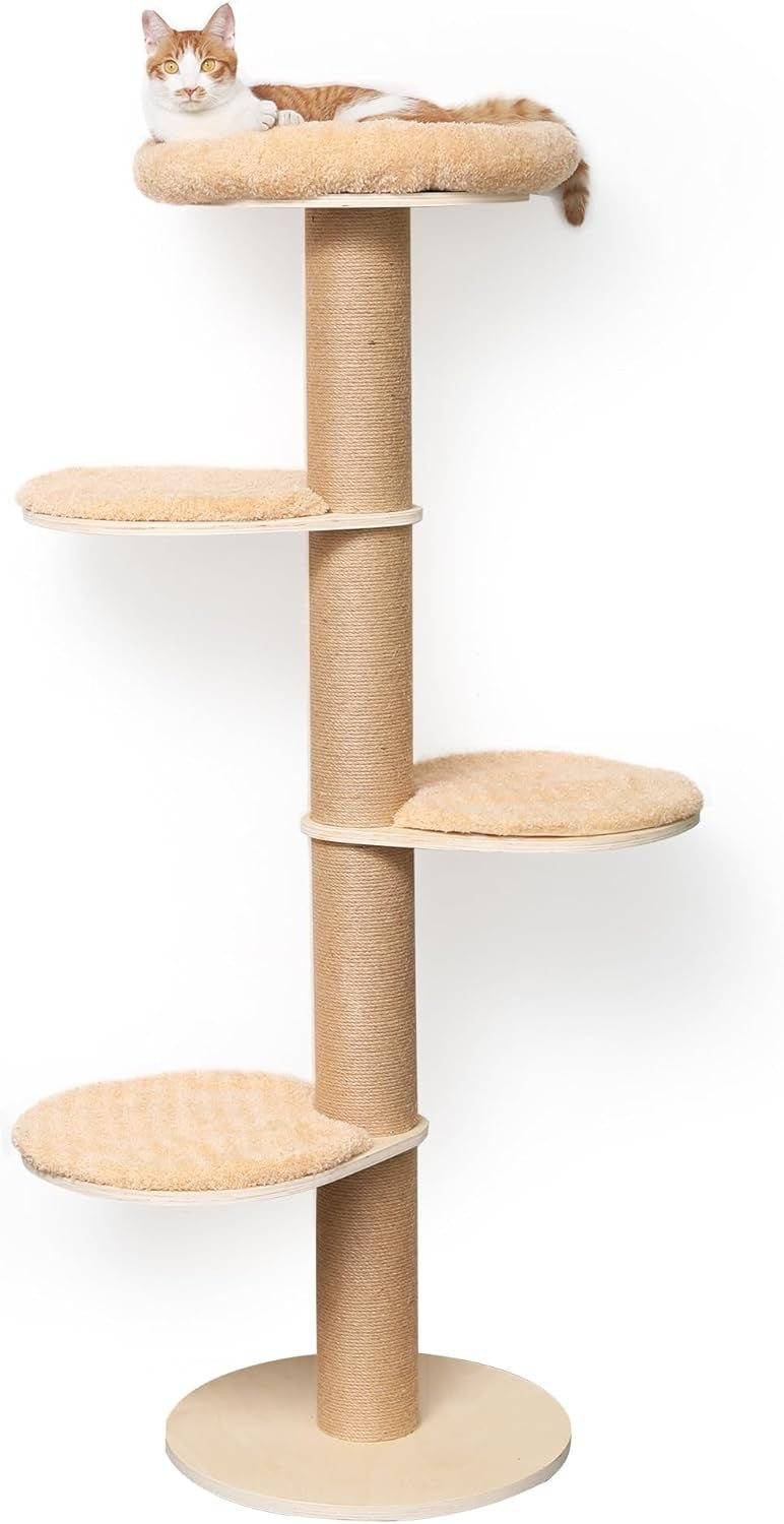 5 Level Cat Scratching Post Tower Plush Bed Window Climbing Tree Indoor