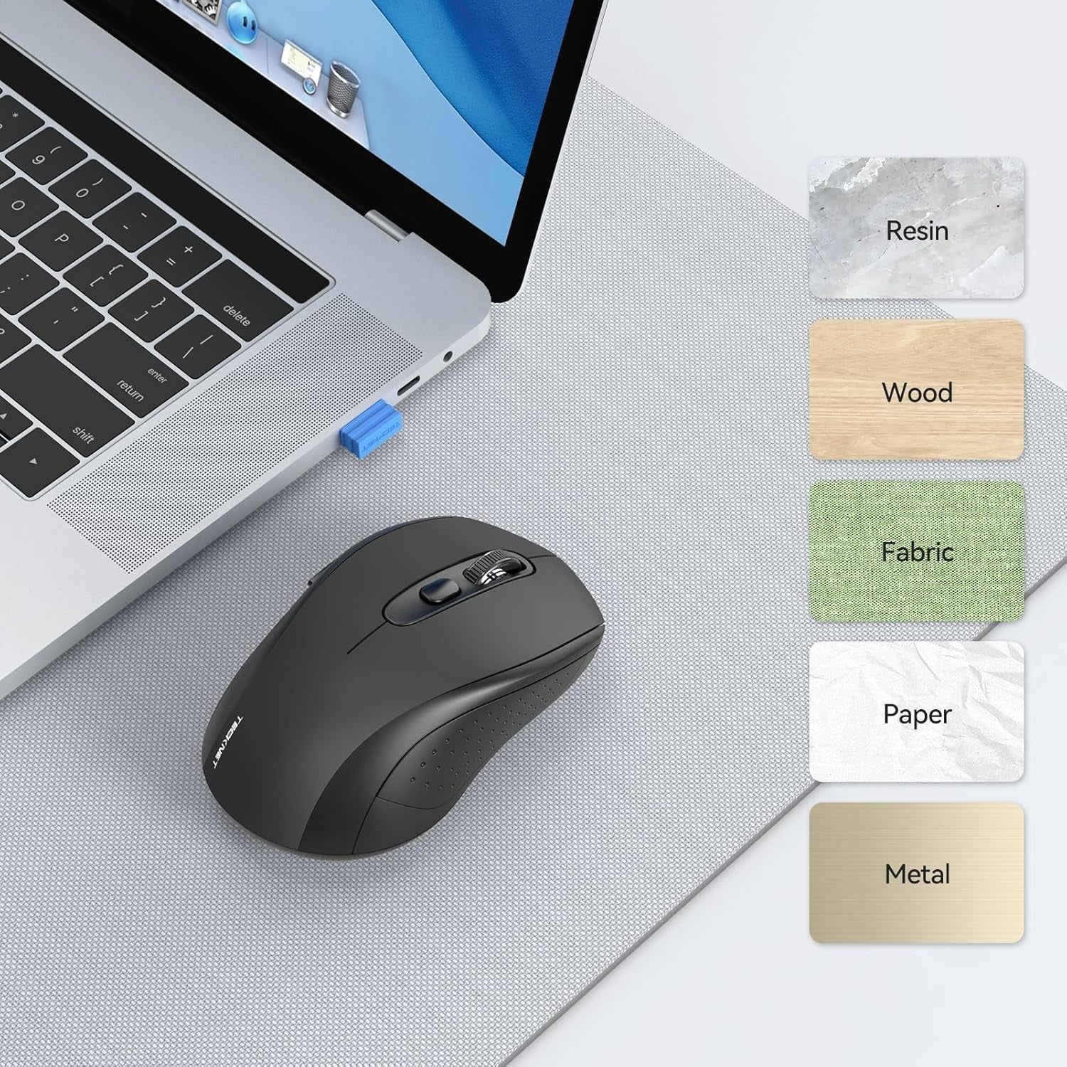 Wireless Bluetooth Mouse 4000DPI Multi Device Ergonomic Long Battery Laptop PC