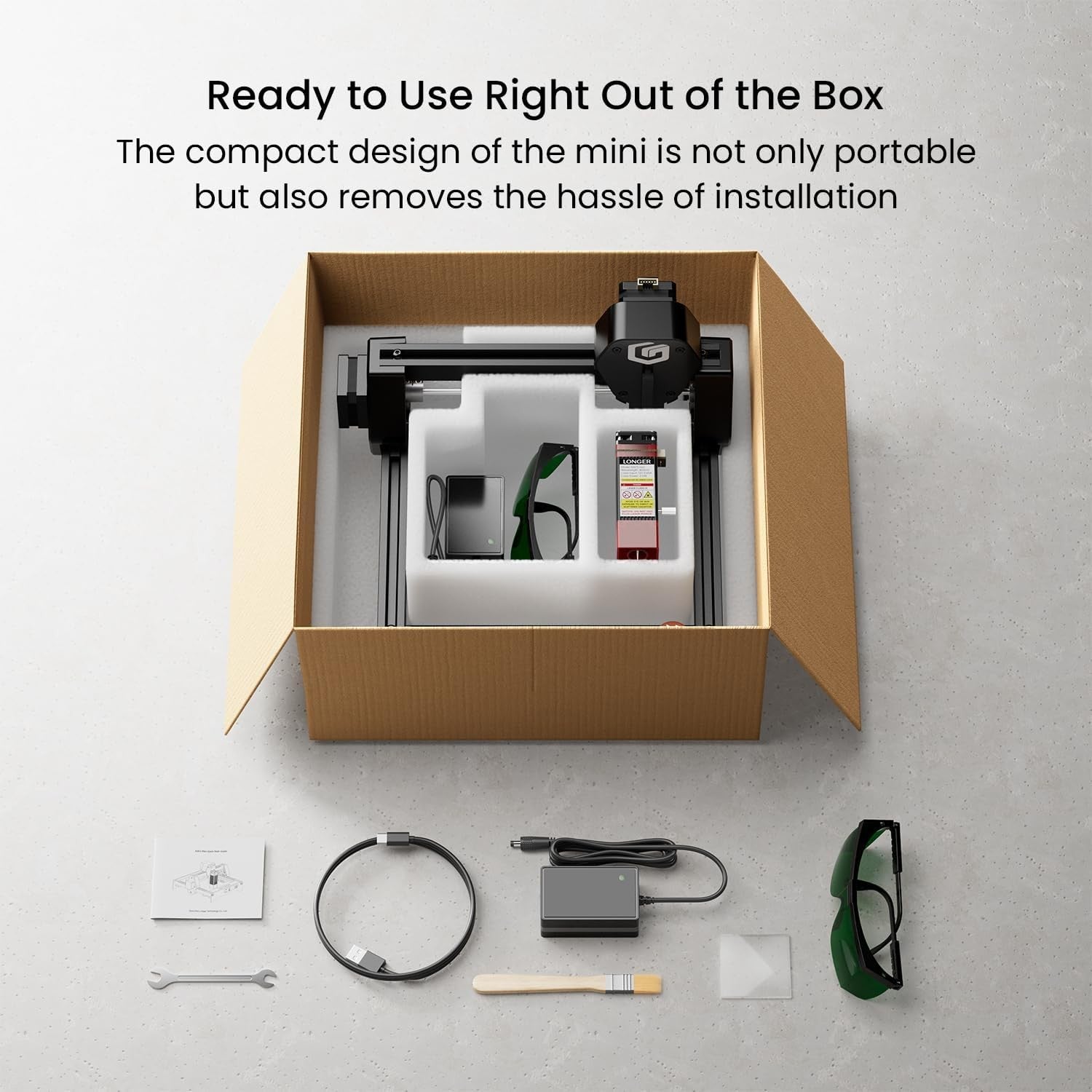 Mini Laser Engraver Cutter Portable 3.5W Precision DIY Wood Metal