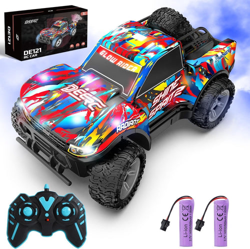 Spray RC Car for Kids 4-8 – LED Lights, Music, Drift & 2 Batteries Included