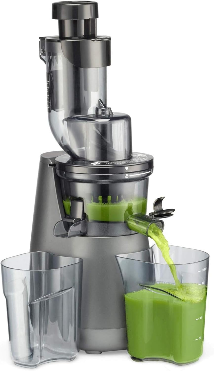 Slow Juicer Masticating Juice Extractor Easy Clean High Yield Metal Body