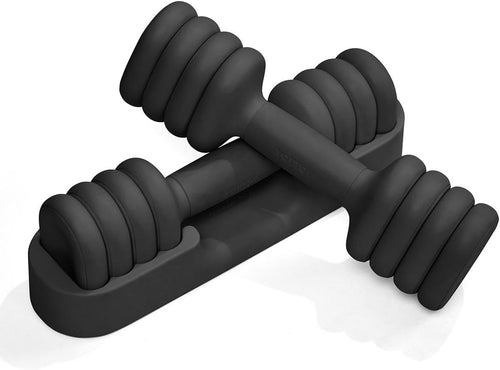 Adjustable Dumbbell Set 2–5 lb Each Compact Non-Slip Hand Weights Home Gym