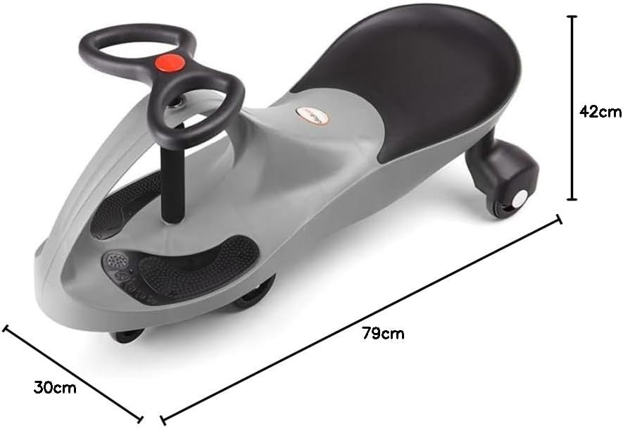 Kids Wiggle Car Ride On Scooter Balance Toy Steering Wheel Grey 120kg
