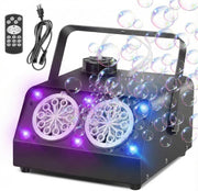 Bubble Machine Remote Timer RGB 100000 Bubble Dual Nozzle