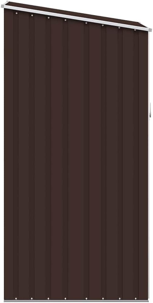 Metal Garden Shed Outdoor Storage with Sloped Roof & Weather Protection Brown