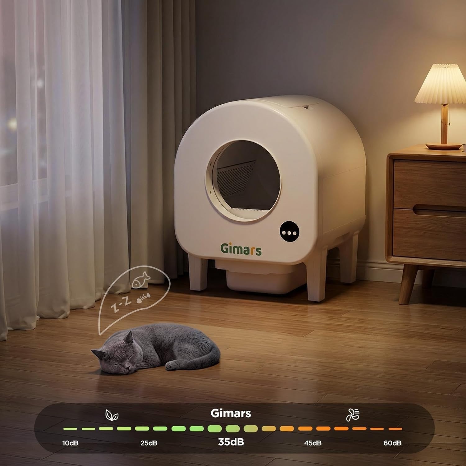 XXL Self Cleaning Cat Litter Box App Control 90L Odor Control Auto