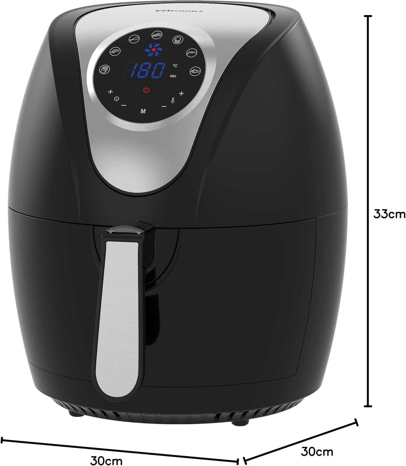 4.5L Digital Air Fryer | 1400W Oil-Free Cooking | 7 Presets | Dishwasher Safe