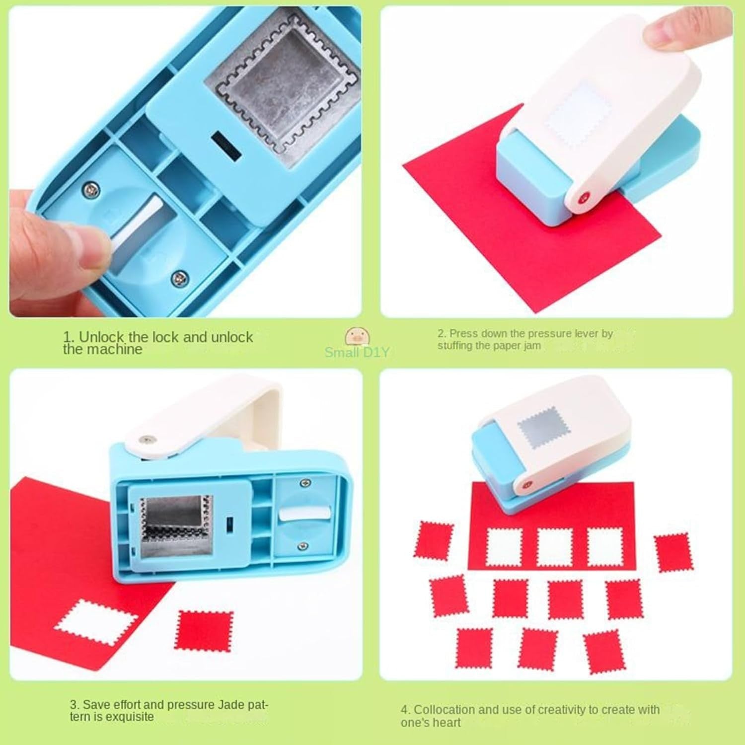 Extra Large Paper Punch Square Stamp Frame Craft Hole Punch Tool