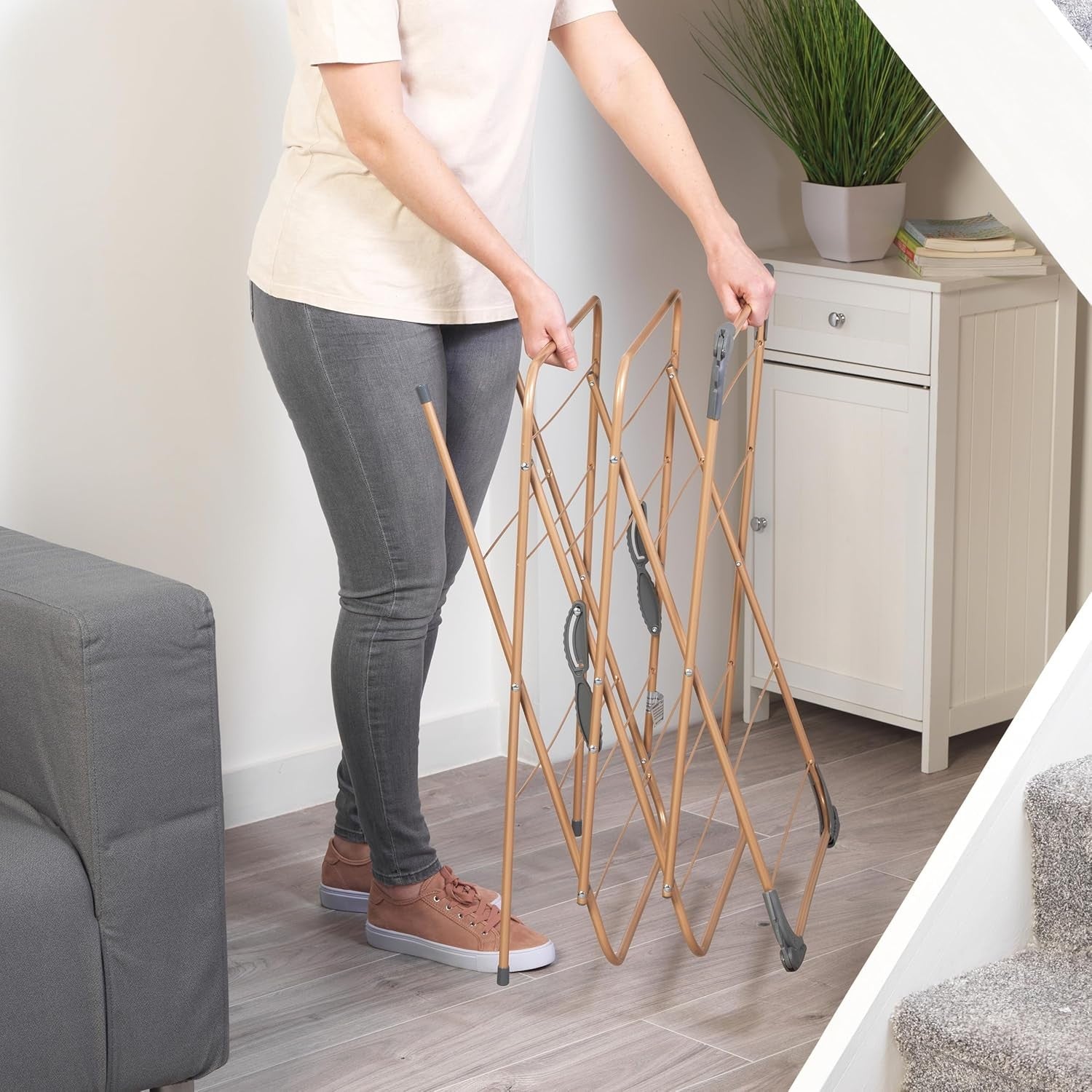3 Tier Clothes Airer Folding Laundry Drying Rack Compact Indoor Stand