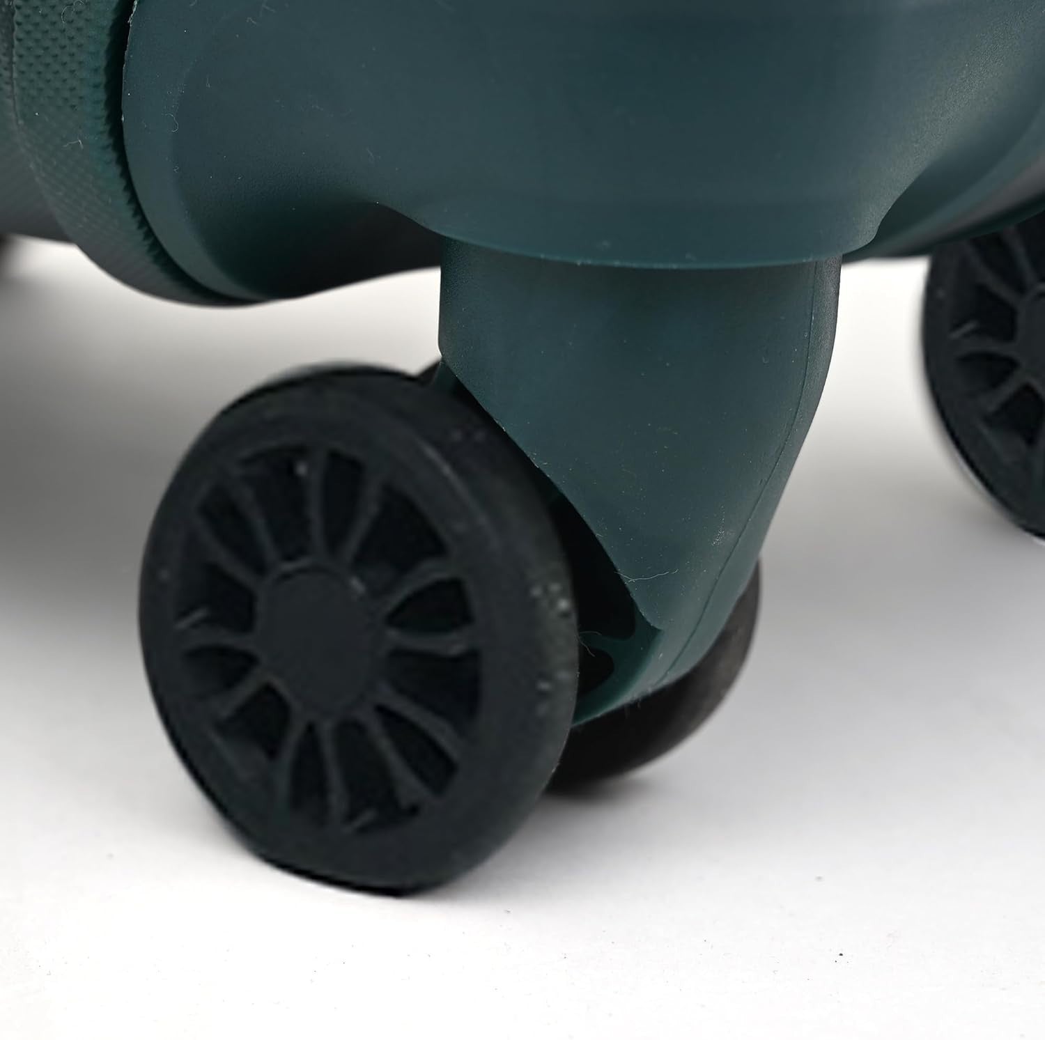 24 Inch Medium Hard Shell Suitcase 4 Spinner Wheels ABS Lock Dark Green