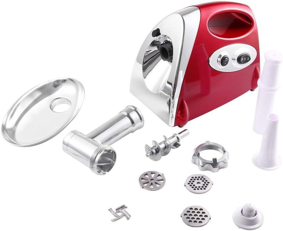 2800W Electric Meat Grinder Sausage Maker Mincer 3 Grinding Plates Red
