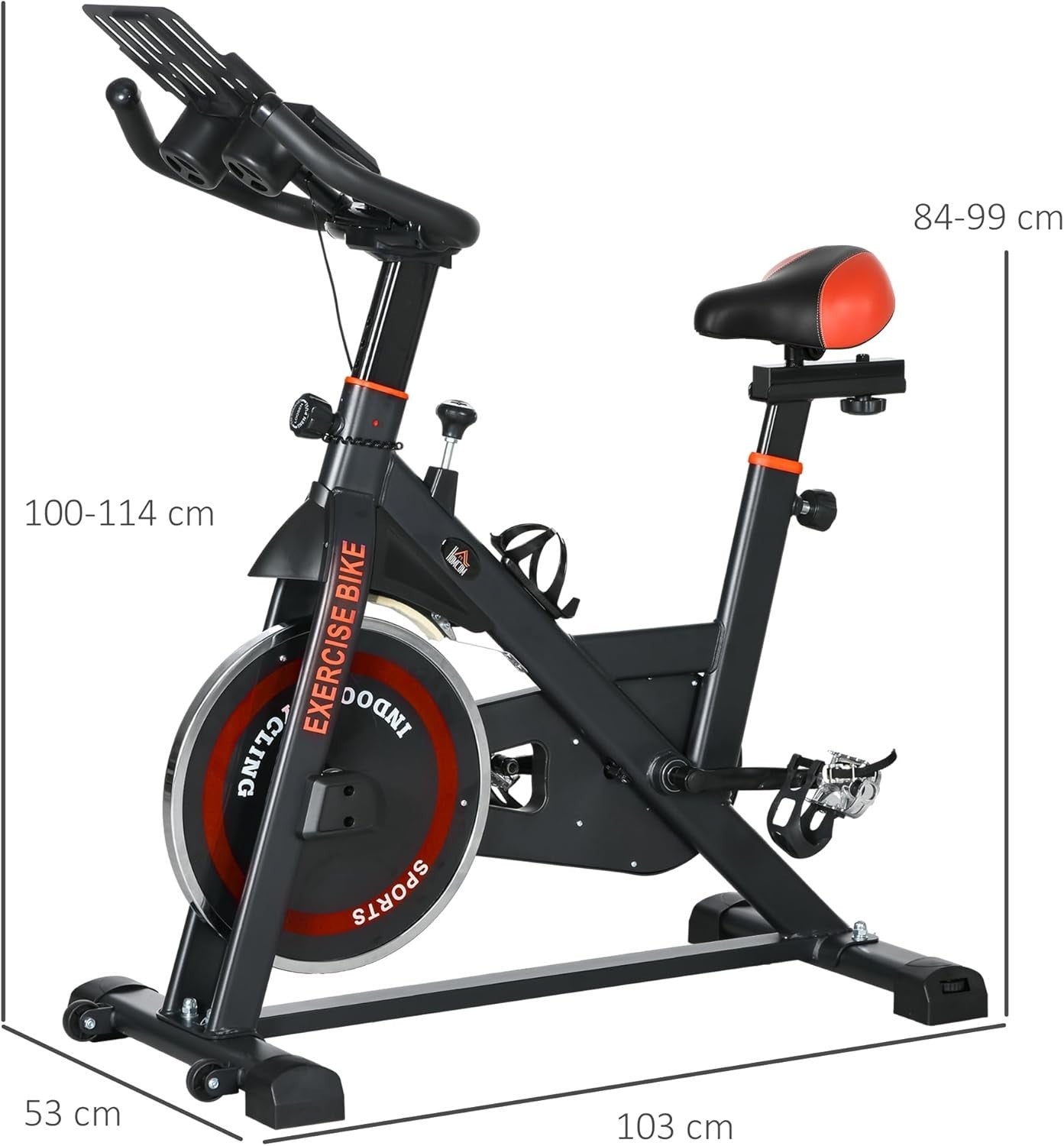Upright Exercise Bike 8kg Flywheel Adjustable Resistance LCD Home Cycling