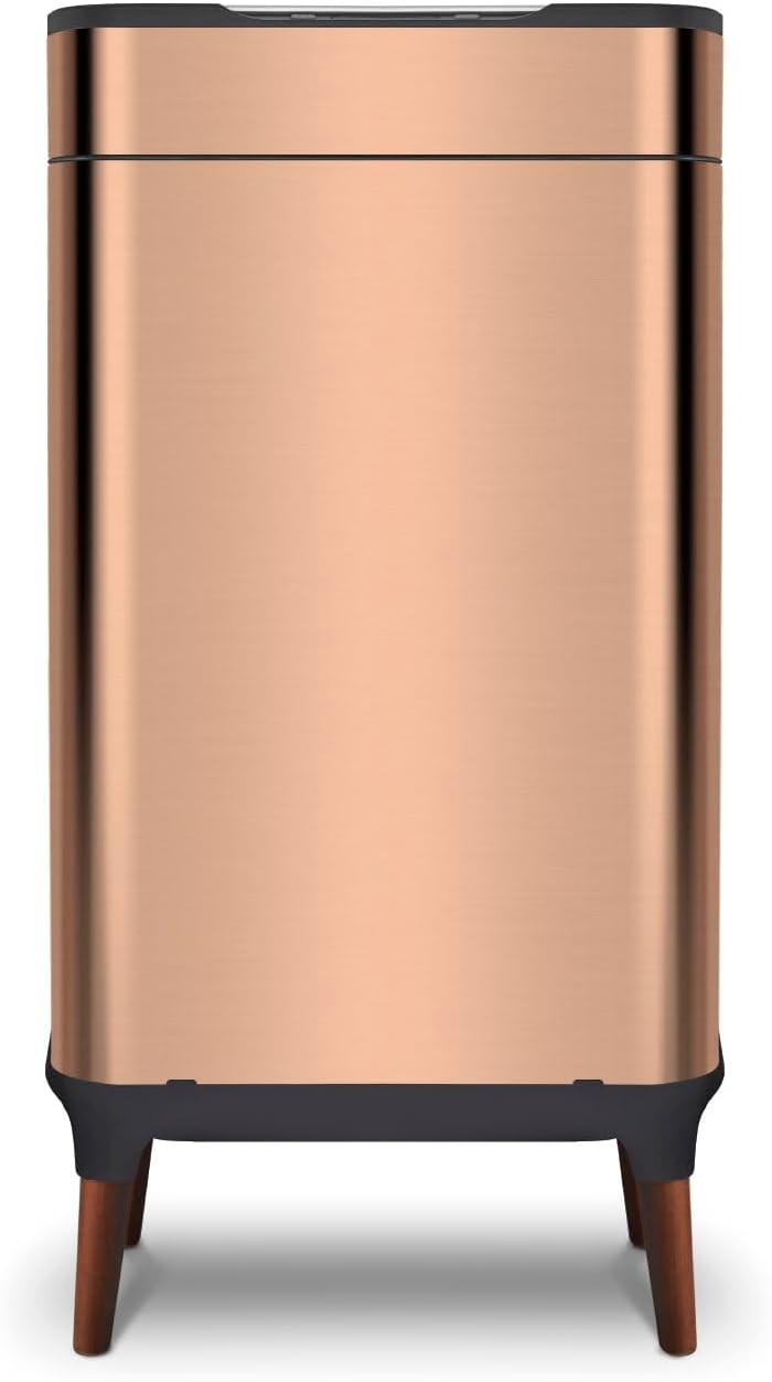 65L Touchless Kitchen Bin | Automatic Sensor Trash Can Copper Finish