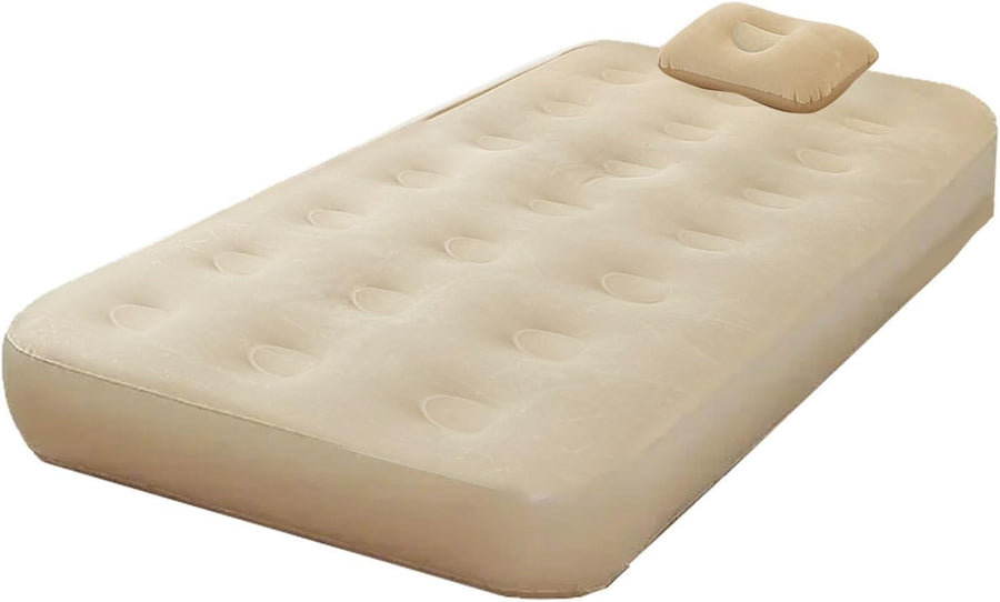 Twin Blow Up Air Mattress with Built-in Pump | Portable Floor Bed