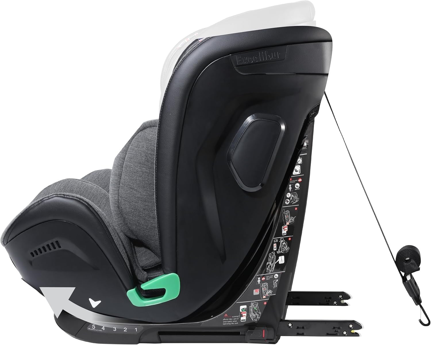 i-Size Child Car Seat 76–150cm Extended Harness Recline Impact