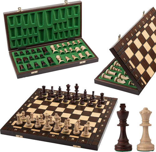 41cm Large Wooden Chess Set | Handmade Tournament Board & Staunton Pieces
