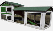 Large XL Rabbit Hutch with Run 2 Tier Outdoor Guinea Pig Cage Night Shutter