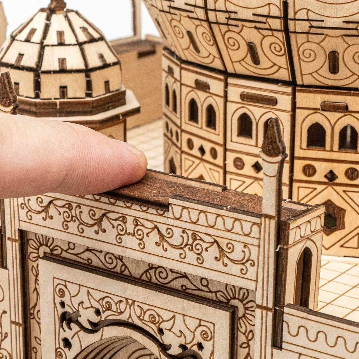 3D Wooden Puzzle Taj Mahal Model, DIY Architecture Kit, Gift Idea