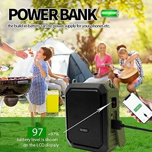 Portable Voice Amplifier 18W Bluetooth Speaker Waterproof PA w Mic