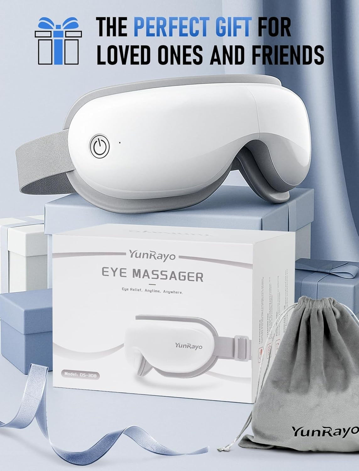 Heated Eye Massager Bluetooth Air Compression Sleep