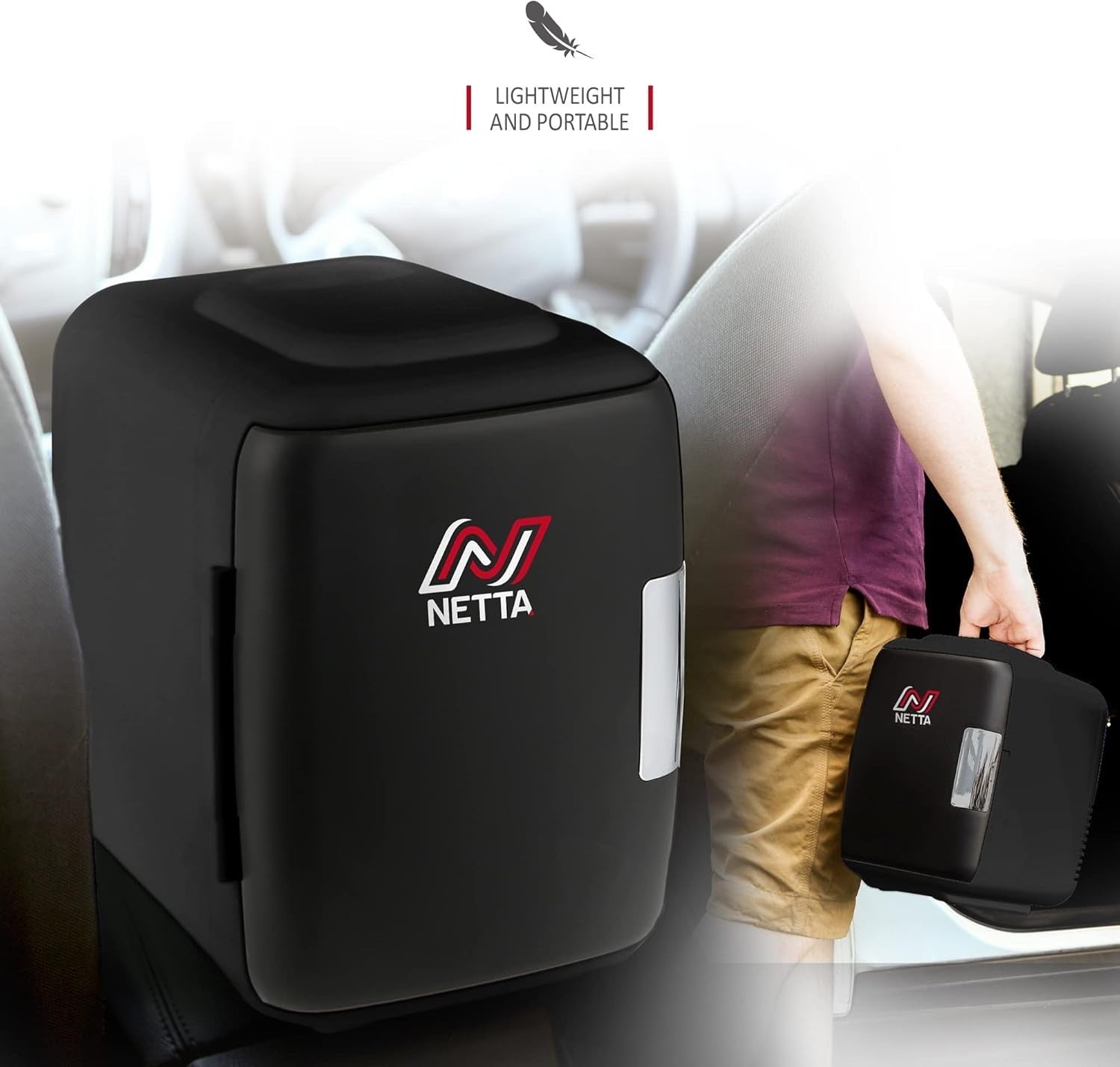 Portable 5L Mini Fridge Cooler Warmer AC DC Black Bedroom Office
