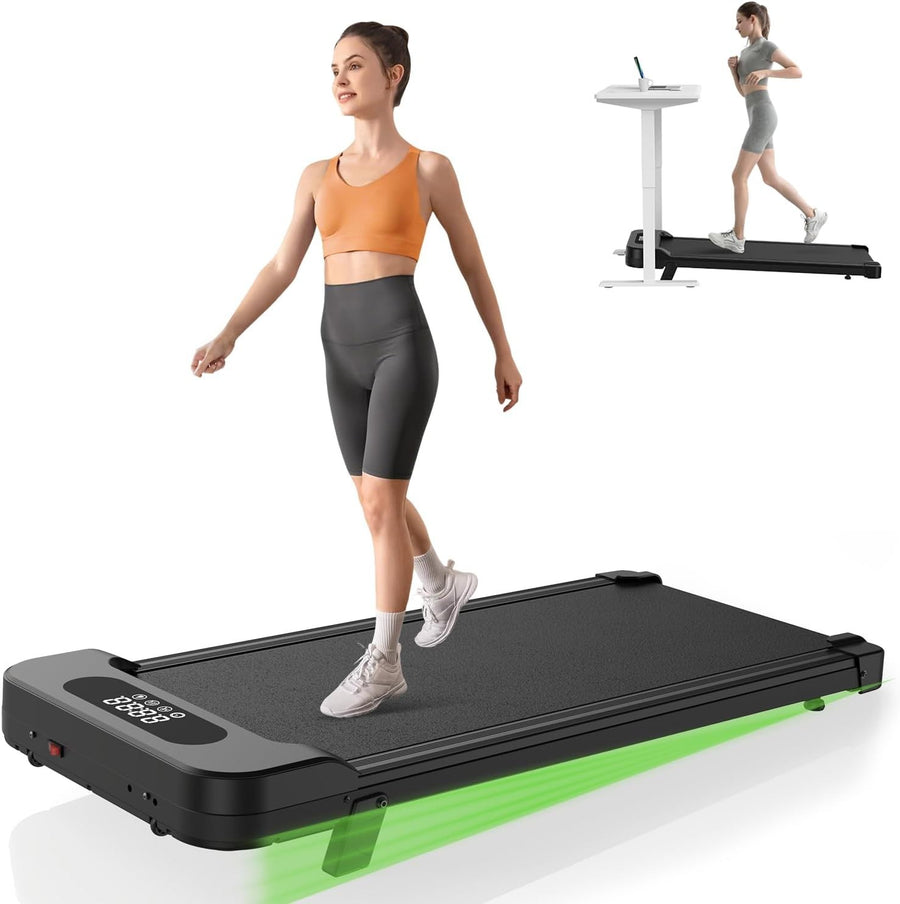 Compact Under Desk Treadmill 8KM/H 5% Incline Home Office Fitness