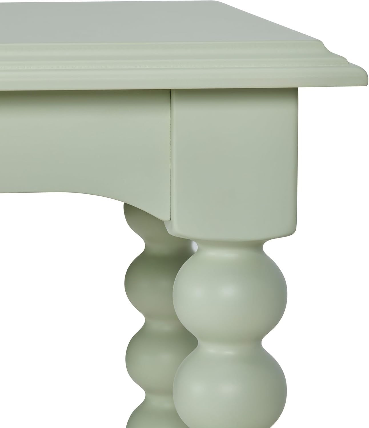 Slimline Hallway Console Table with Bobbin Legs, Pale Olive, Small 34x85x76cm