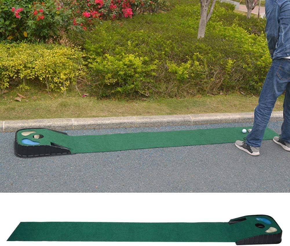 Golf Putting Mat Automatic Ball Return Indoor Outdoor Practice Training Green