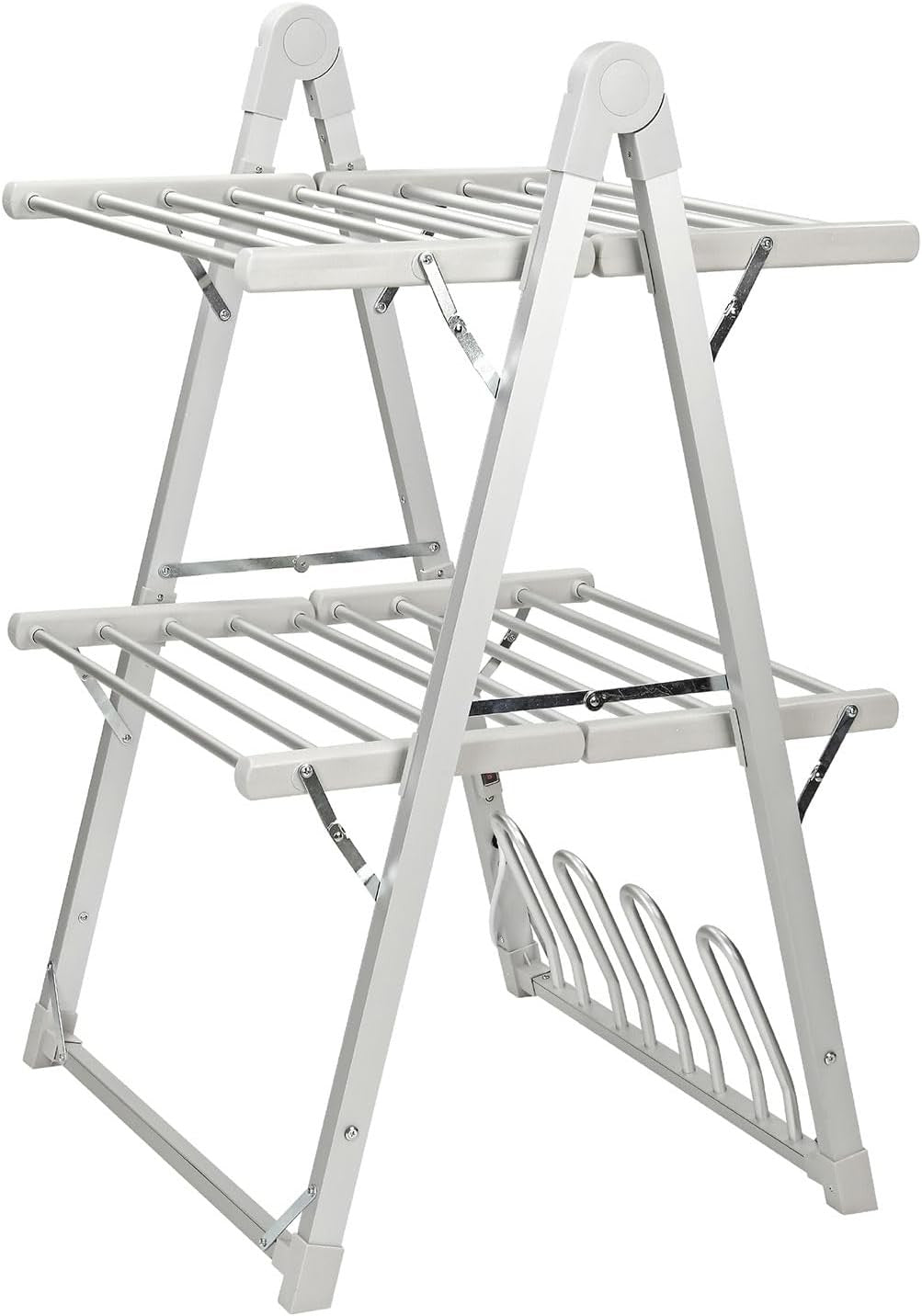 2 Tier Heated Clothes Airer Electric A Frame Folding Indoor Drying Rack 20 Rail