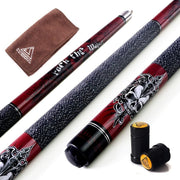 58” Pro Pool Cue 21oz Maple Shaft 13mm Tip Linen Grip Soft Case