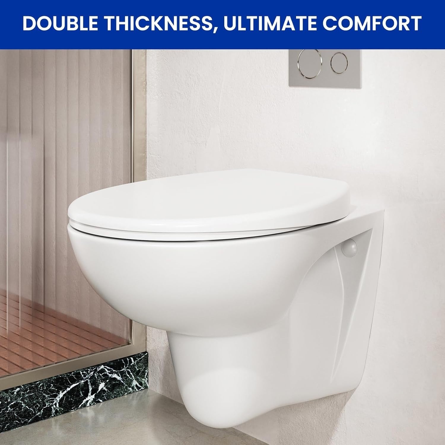 Luxury O Shape Soft Close Toilet Seat White Quick Release Heavy Duty 45x37.5cm