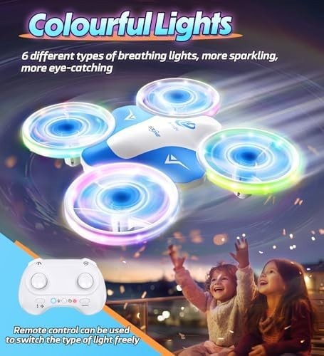 Mini Drone for Kids with 6 LED Modes & 3 Batteries – Fun Toy Gift