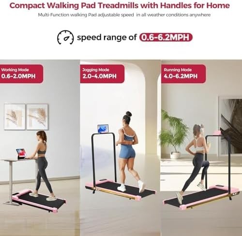 Walking Pad Folding Under Desk Treadmill Home Gym 110KG Capacity Quiet Motor LED