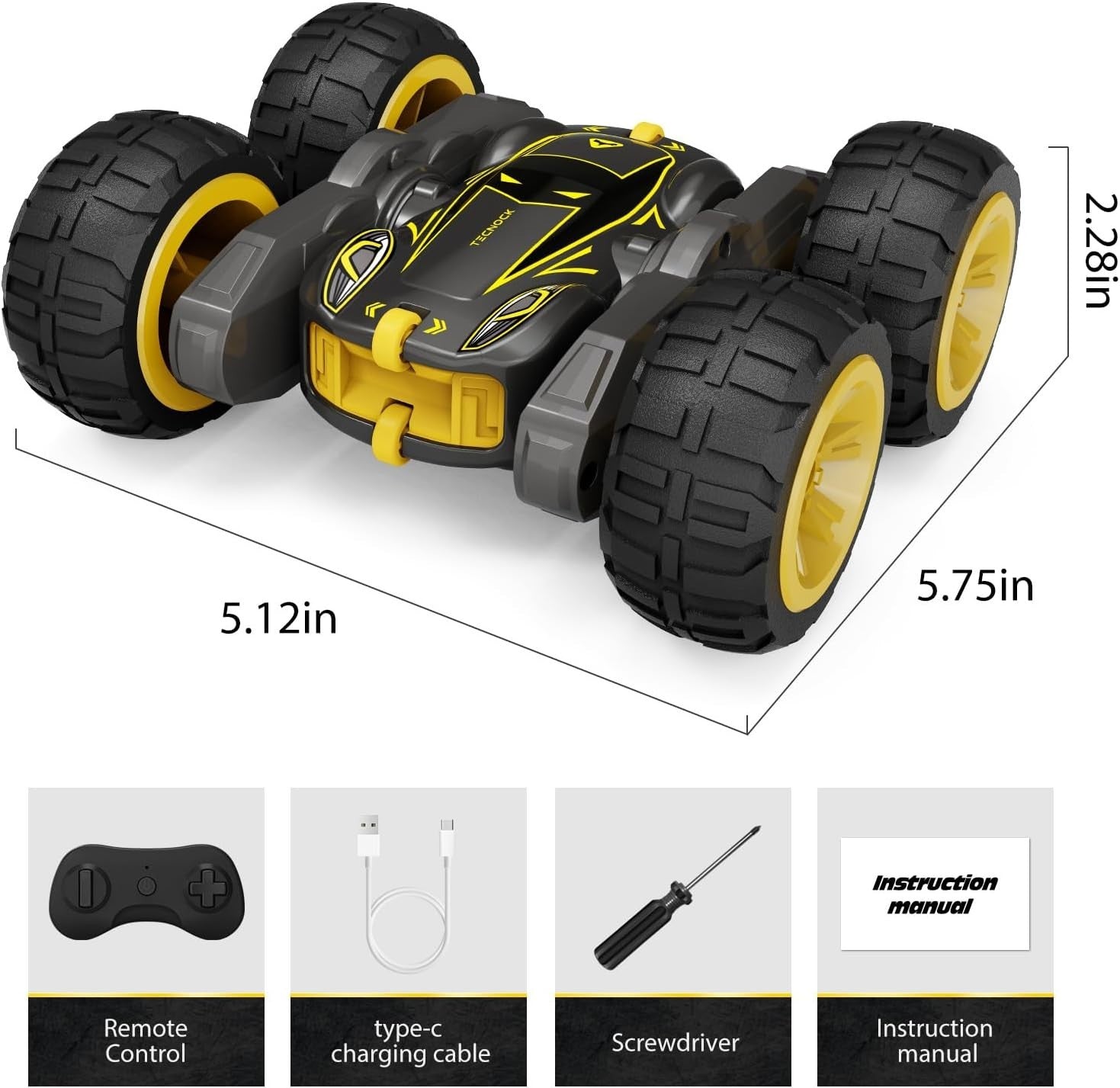 360° Flip RC Stunt Car for Kids 3-12 | Durable Off-Road Monster Truck