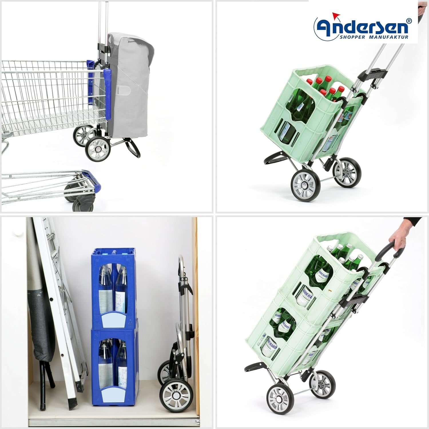 Thermal Shopping Trolley 50L Lightweight Aluminium Removable Wheels