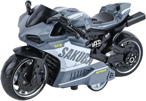Kids Pull-Back Motorcycle Toy | Realistic Racing Model, Durable & Safe