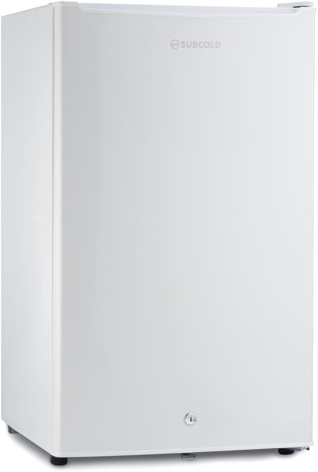 95L Under-Counter Fridge LED Lock & Key Low Noise White