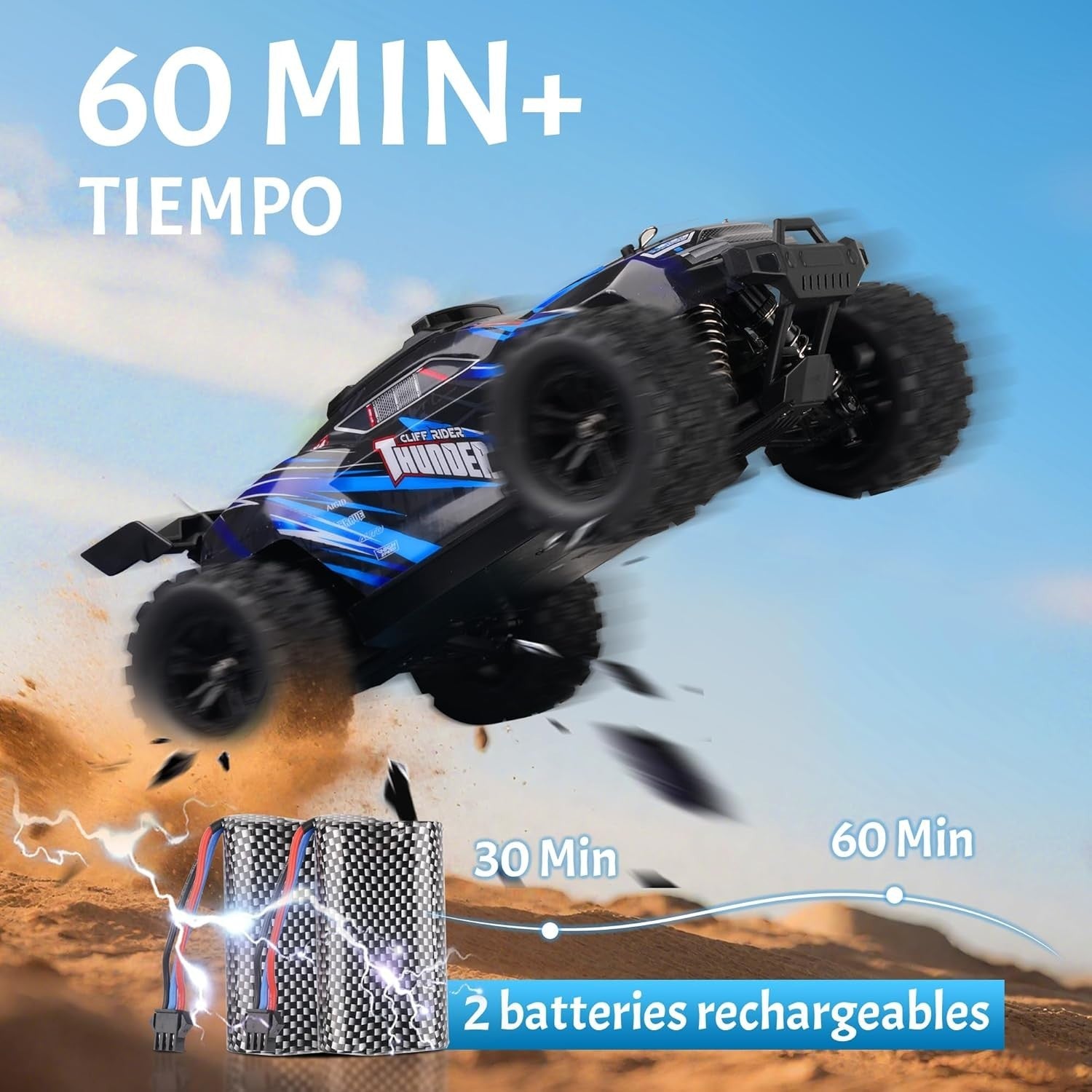1:18 RC Car 40KM/H 4WD Off-Road Drift Truck – Dual Battery Fast Remote Car