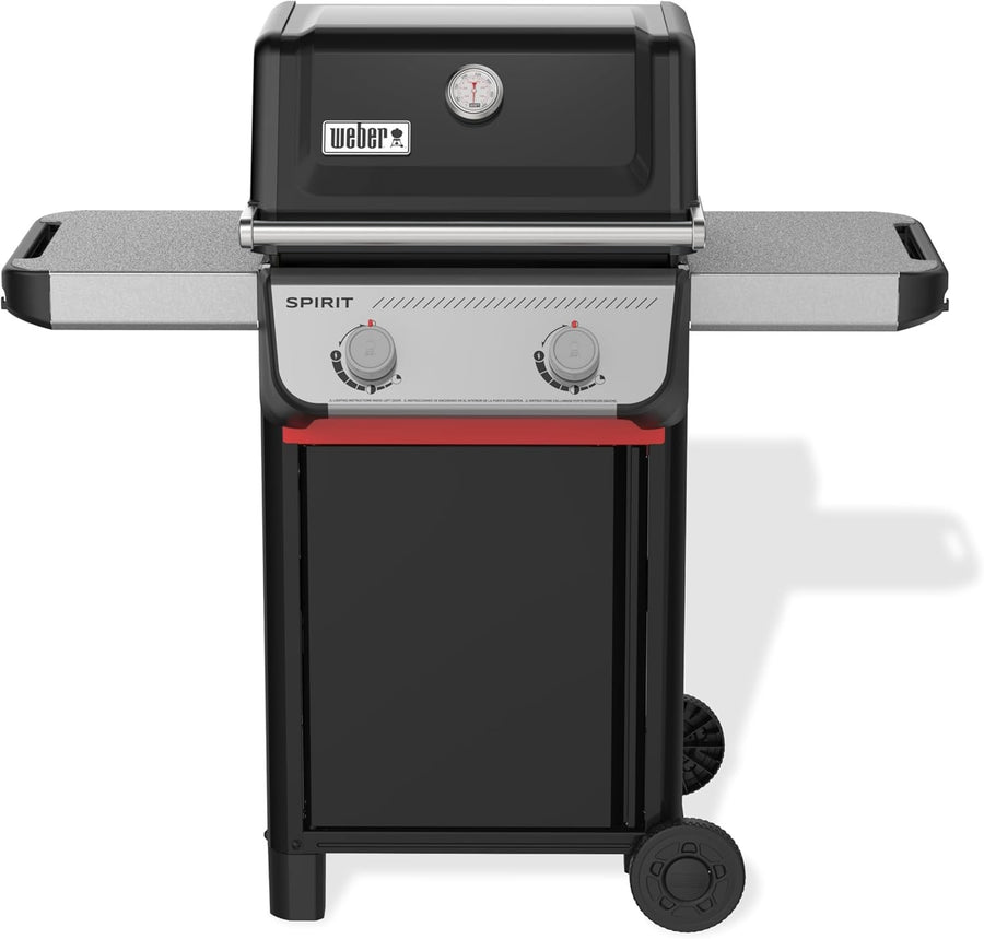 2 Burner Gas BBQ Grill with Snap-Jet Ignition, Warming Rack & Side Shelves