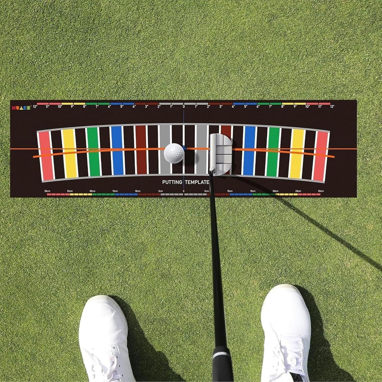 Golf Putting Mat Alignment Trainer 300cm Practice Aid Indoor Outdoor
