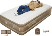 Single Inflatable Mattress Air Bed – Rechargeable Pump, 190x100x45cm, Camping