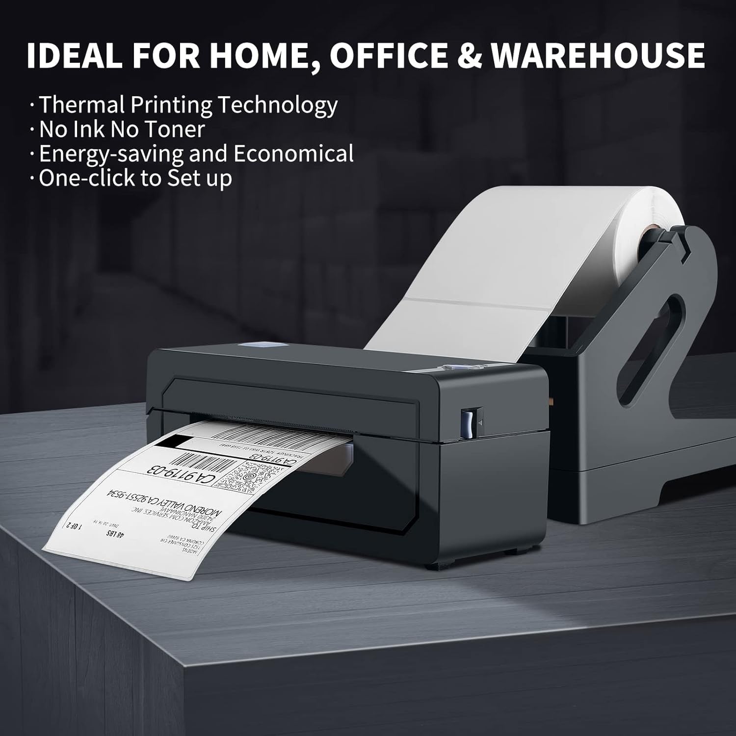 Bluetooth Thermal Shipping Label Printer 4x6 USB Wireless