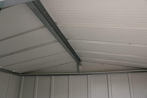Metal Garden Storage Shed 5x4ft Waterproof Outdoor Tool & Bike Shed Green