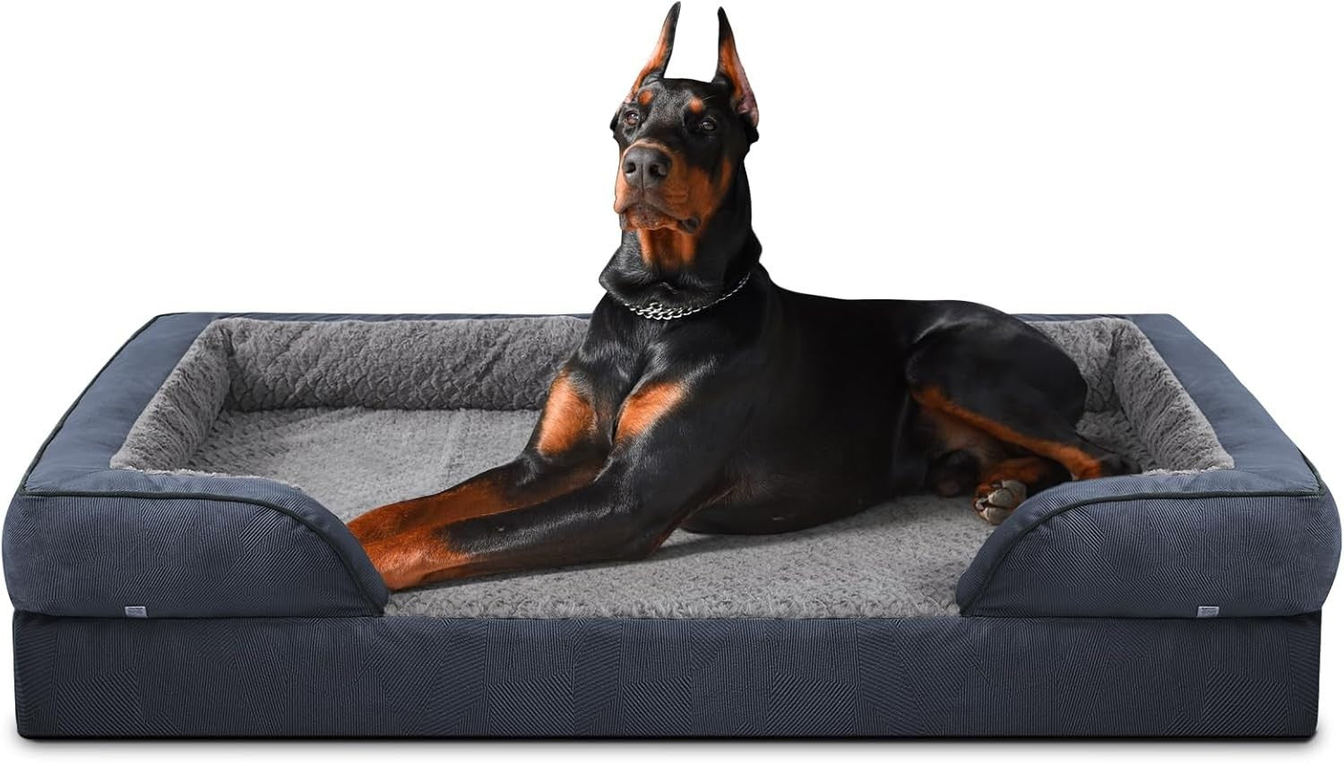 XXL Orthopedic Memory Foam Dog Bed Washable Sofa 122x89x17cm Grey