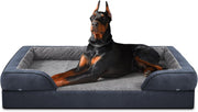 XXL Orthopedic Memory Foam Dog Bed Washable Sofa 122x89x17cm Grey