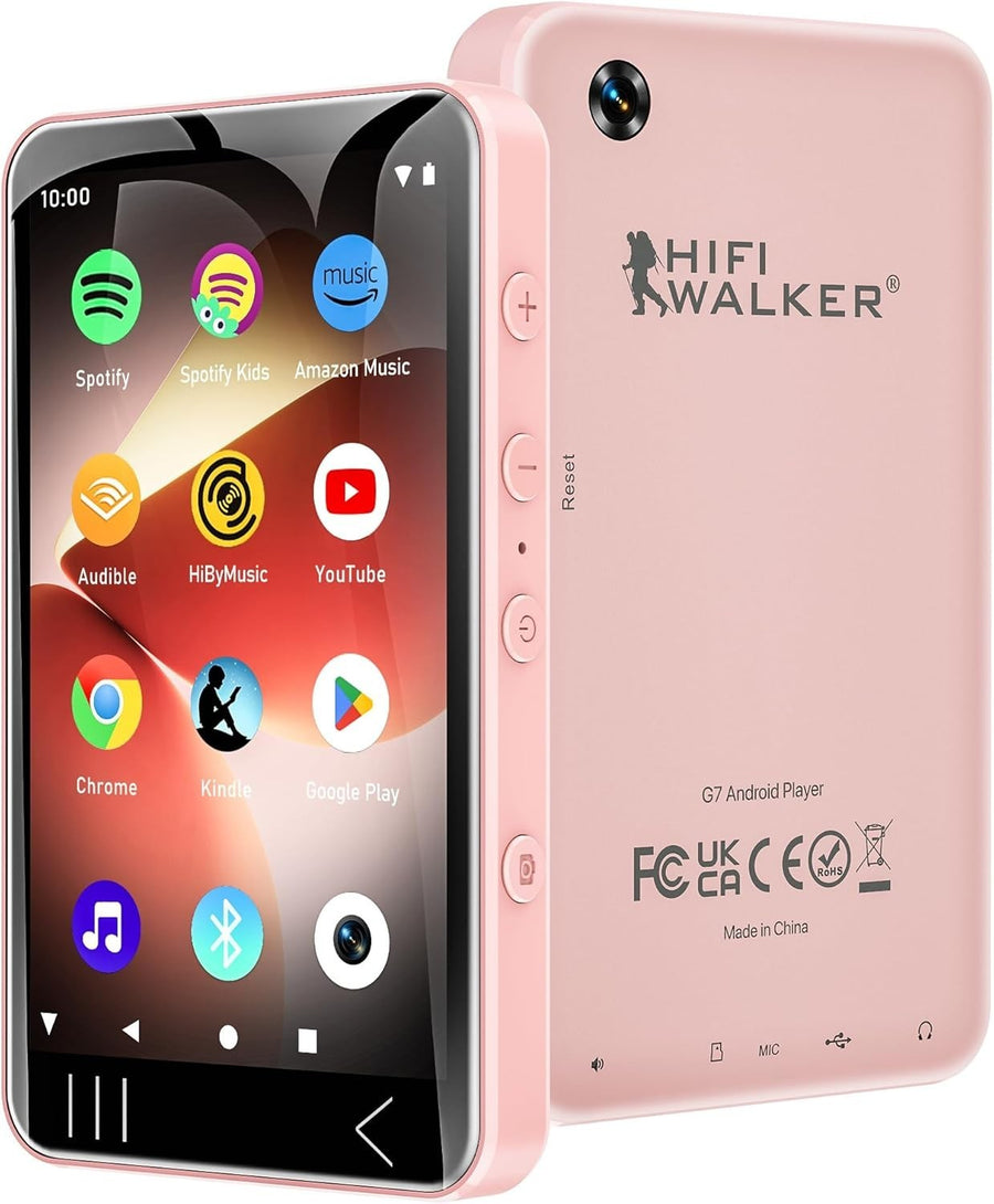 Android 13 MP3 Player 4” Touchscreen WiFi Bluetooth Music Video Camera