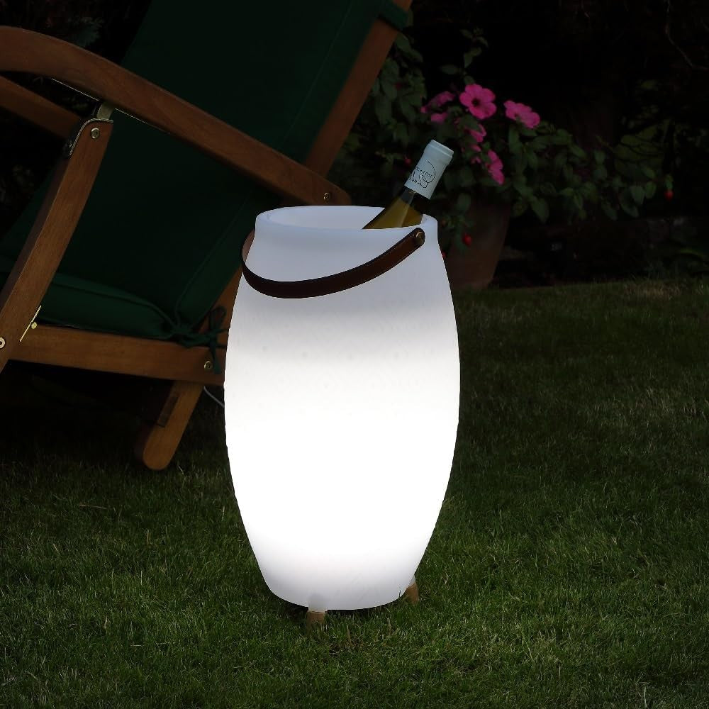 LED Wine Cooler Ice Bucket Bluetooth Speaker Colour Changing Remote Control 45cm