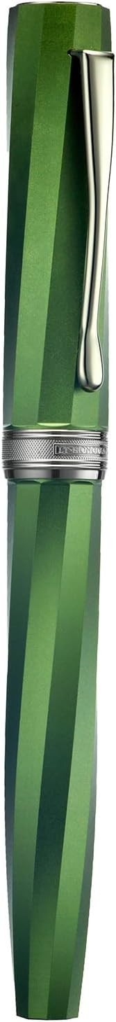 Luxury Metal Fountain Pen Fine Soft Nib Green Twill Gift Box Set Case